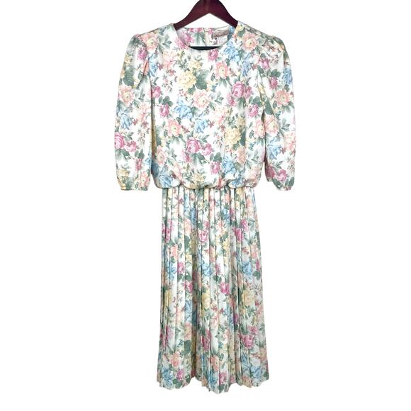 Penbrooke Lane Dresses & Skirts - Vintage 80s Womens Dress Sz 8 Cottage Granny Hipster Grunge‎ Spring Floral Twee